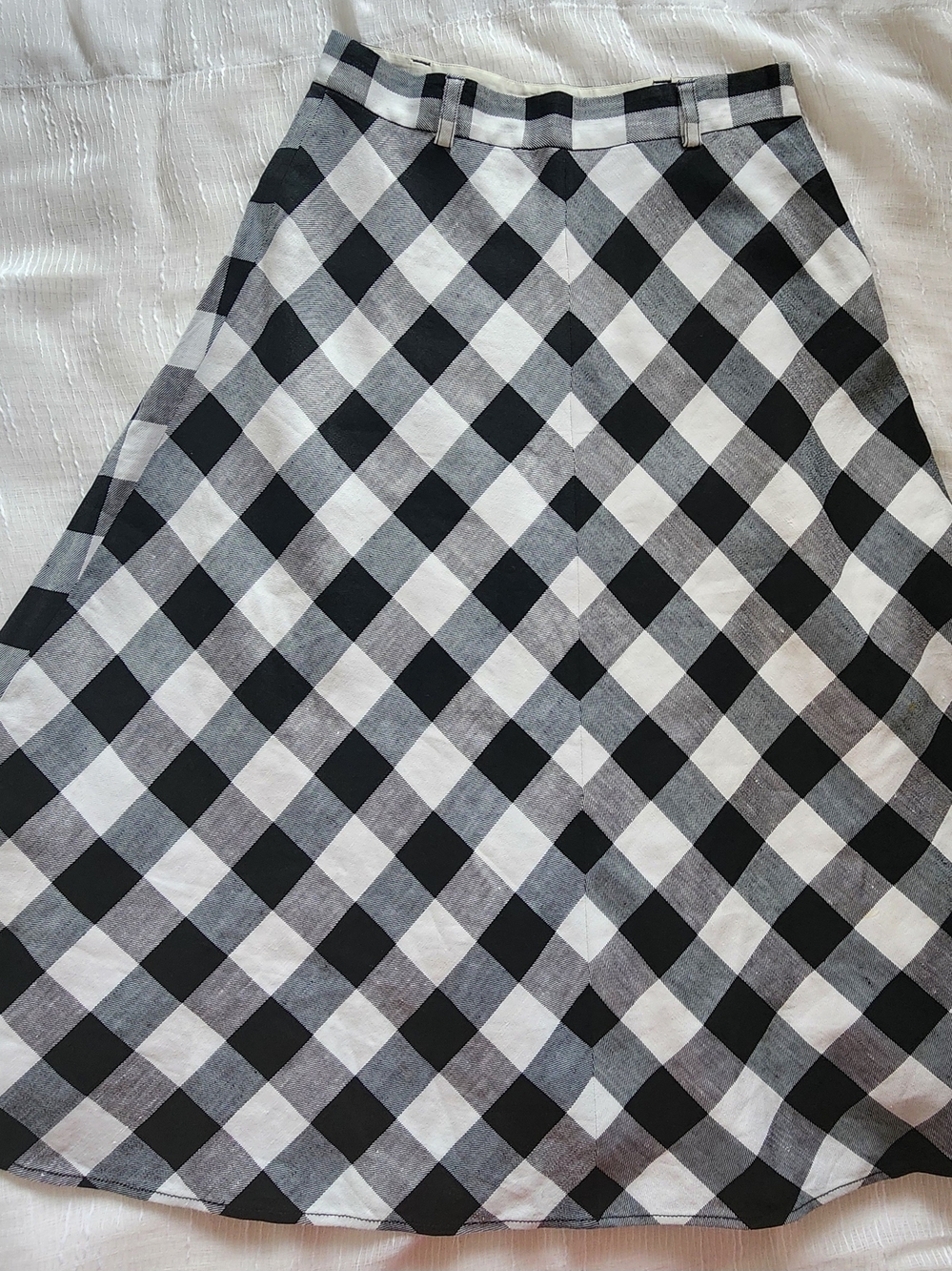kate spade Black and White Gingham Skirt